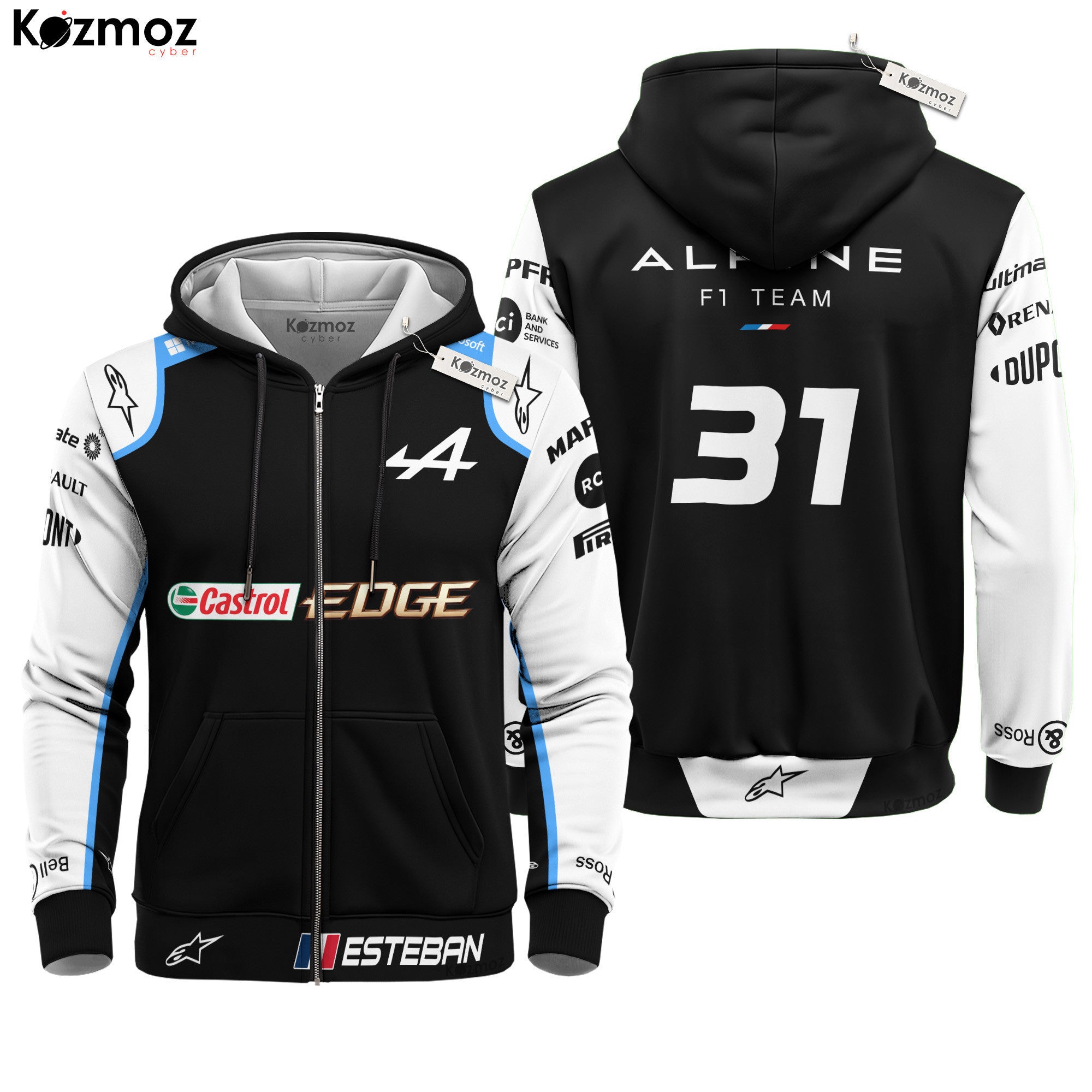 Esteban Ocon Racing Costume 2021 Race Used Alpine Racing Team -