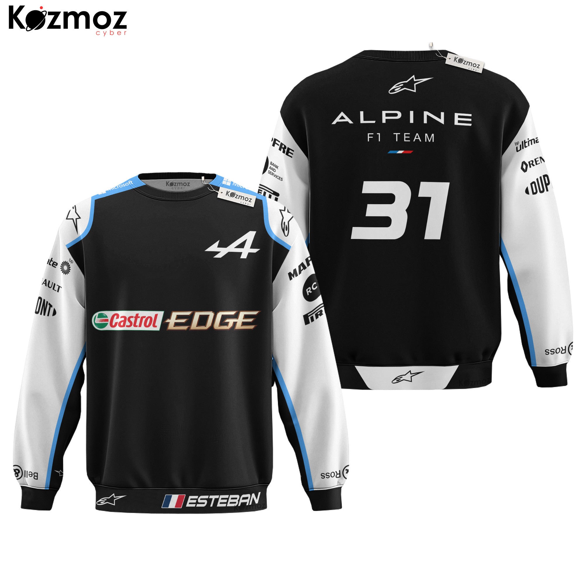 Esteban Ocon Racing Costume 2021 Race Used Alpine Racing Team -