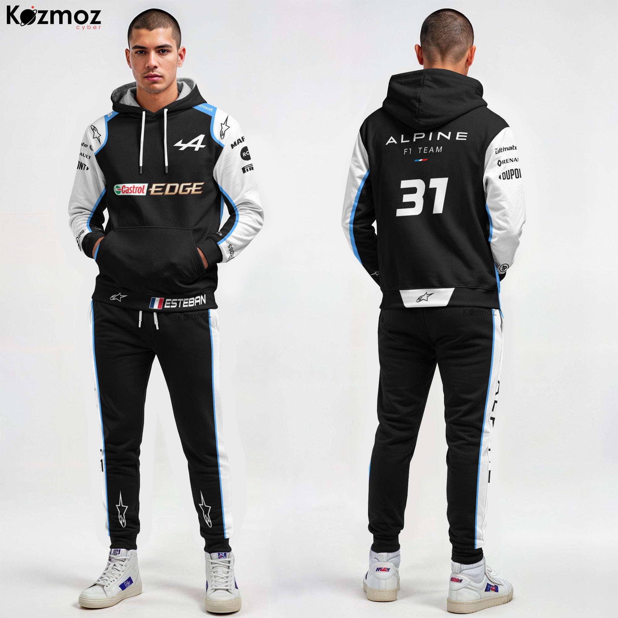 Esteban Ocon Racing Costume 2021 Race Used Alpine Racing Team -