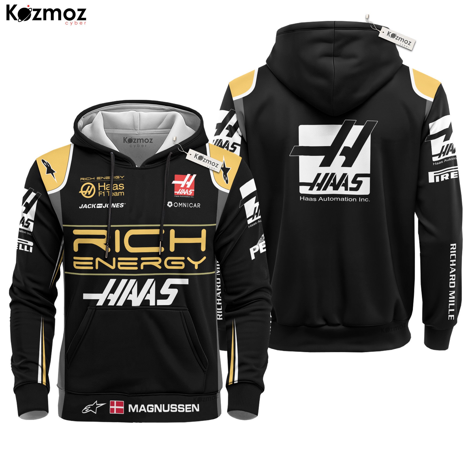 Kevin Magnussen Racing Costume 2019 Haas Brazilian GP Race Uniform -