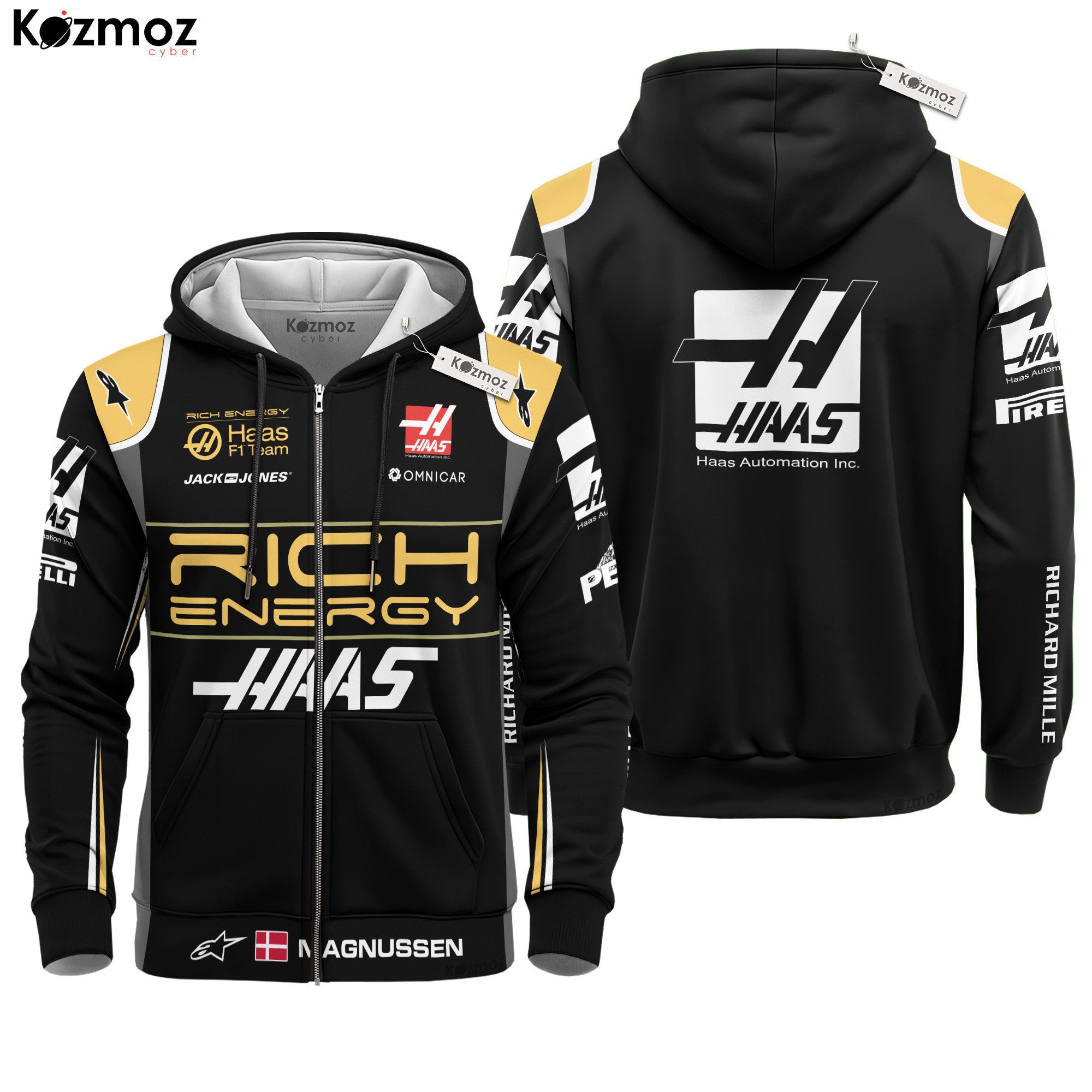 Kevin Magnussen Racing Costume 2019 Haas Brazilian GP Race Uniform -
