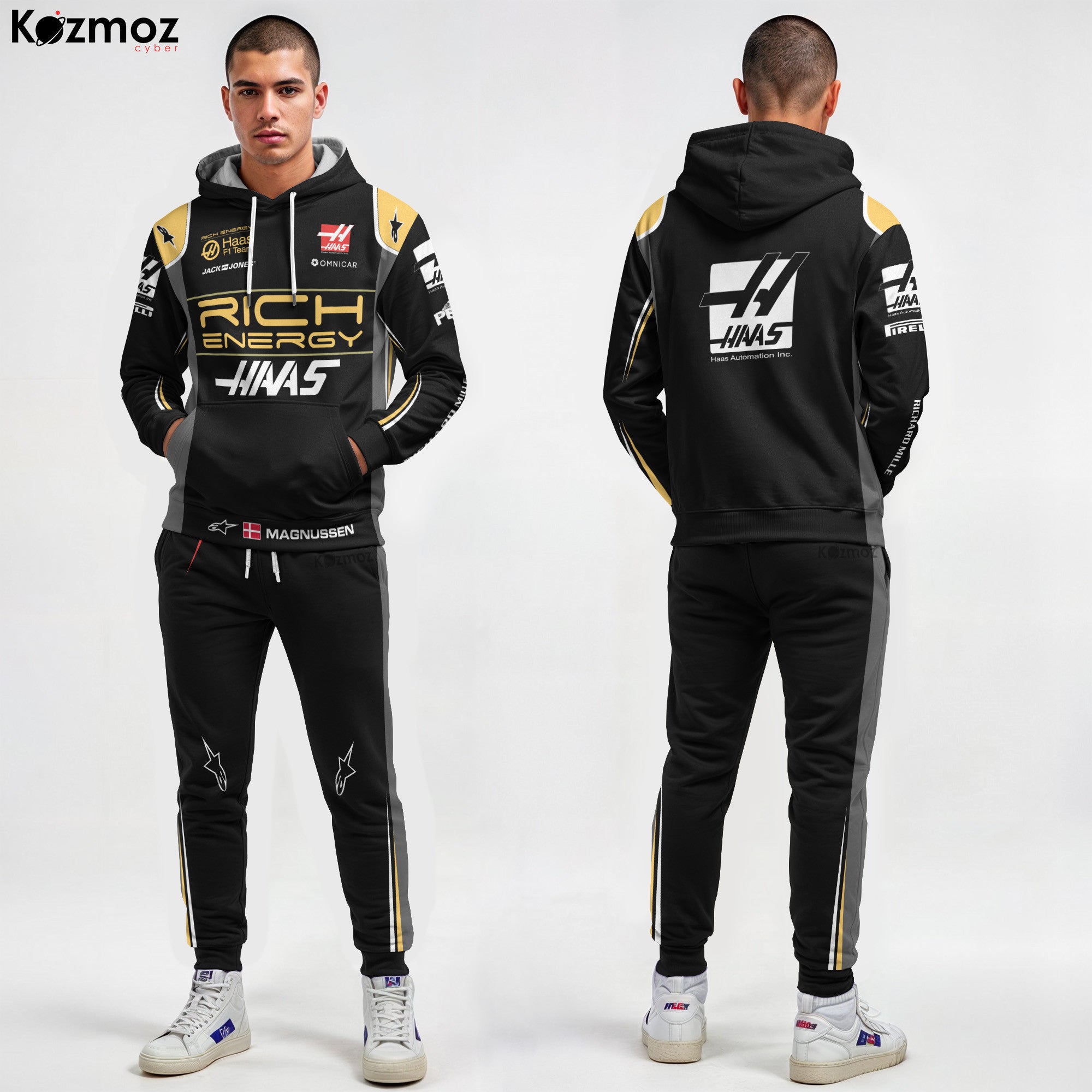 Kevin Magnussen Racing Costume 2019 Haas Brazilian GP Race Uniform -