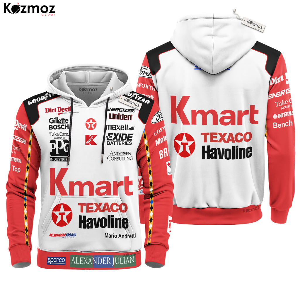 Mario Andretti Racing Costume Shirt Hoodie Collection - NewmanHaas  Racing Team