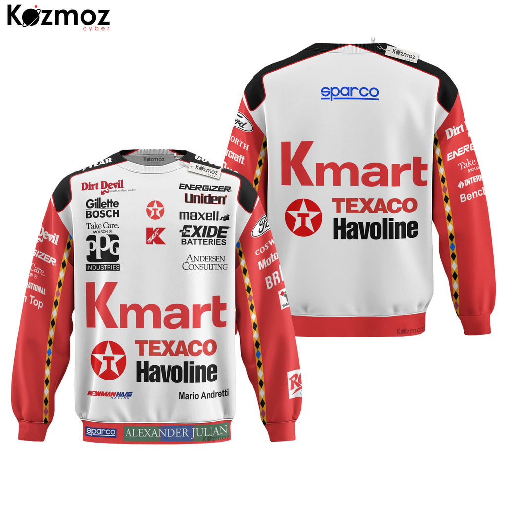 Mario Andretti Racing Costume Shirt Hoodie Collection - NewmanHaas  Racing Team