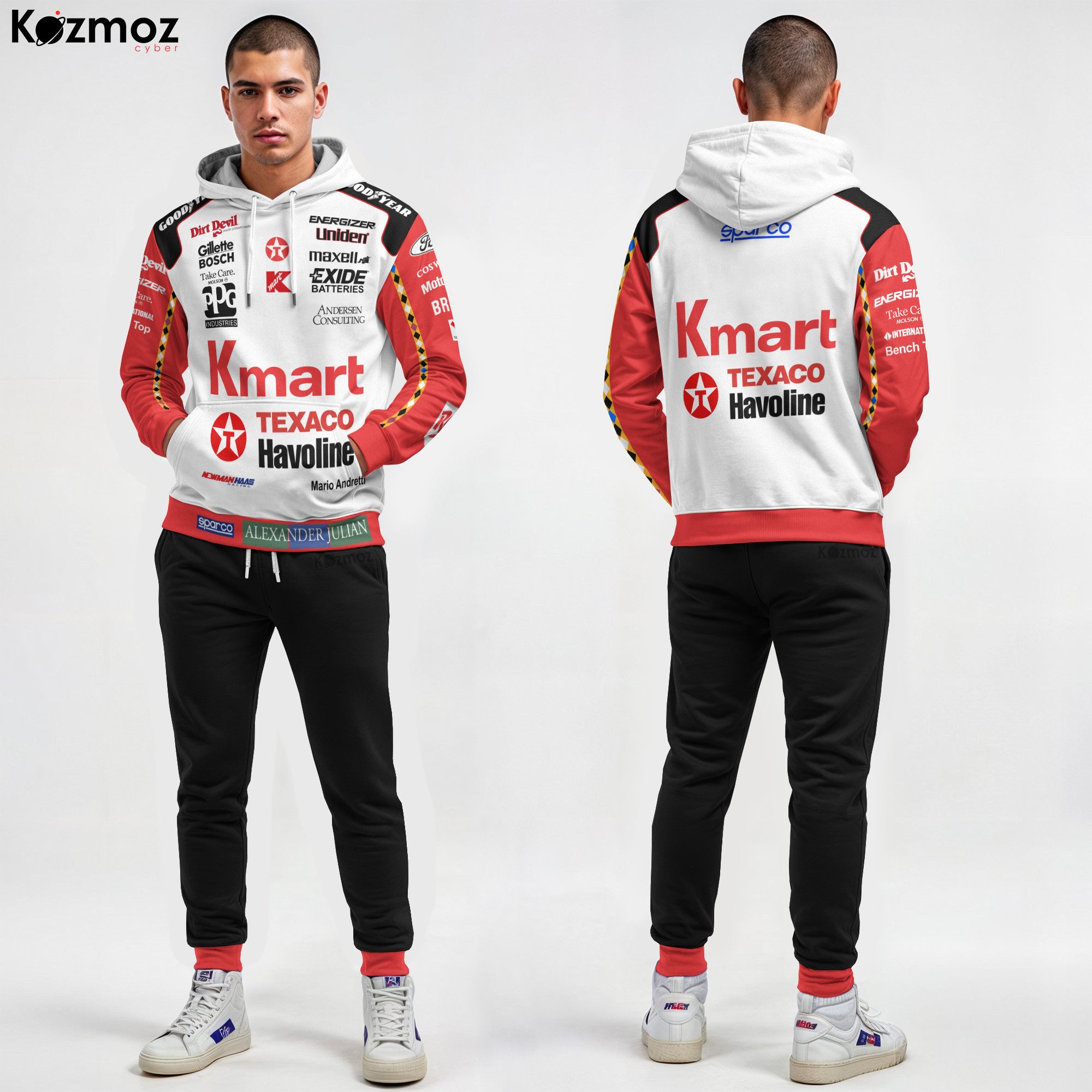 Mario Andretti Racing Costume Shirt Hoodie Collection - NewmanHaas  Racing Team