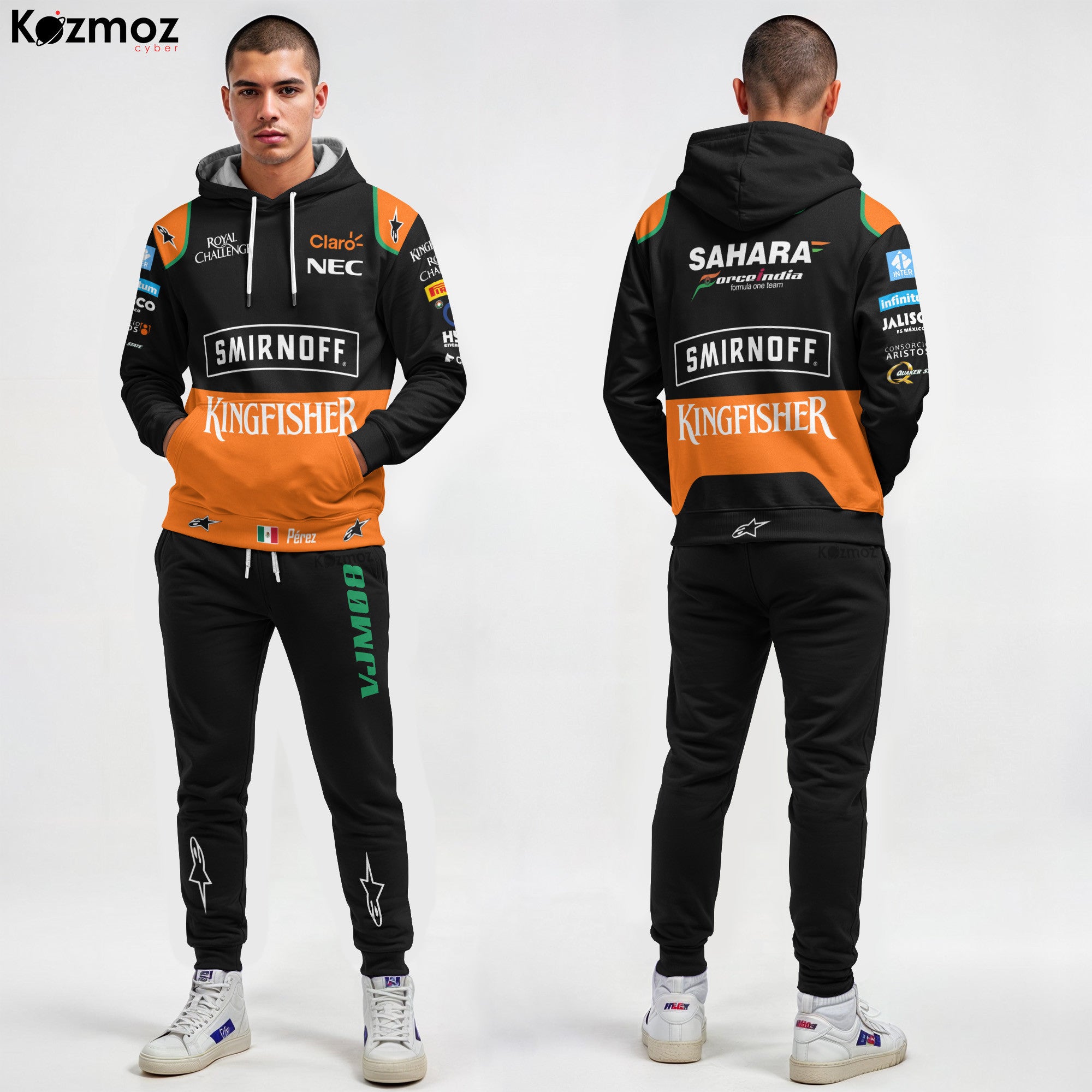 Sergio Perez Racing Suit 2015 Race Worn Signed Collection - Sahara Force India  Team