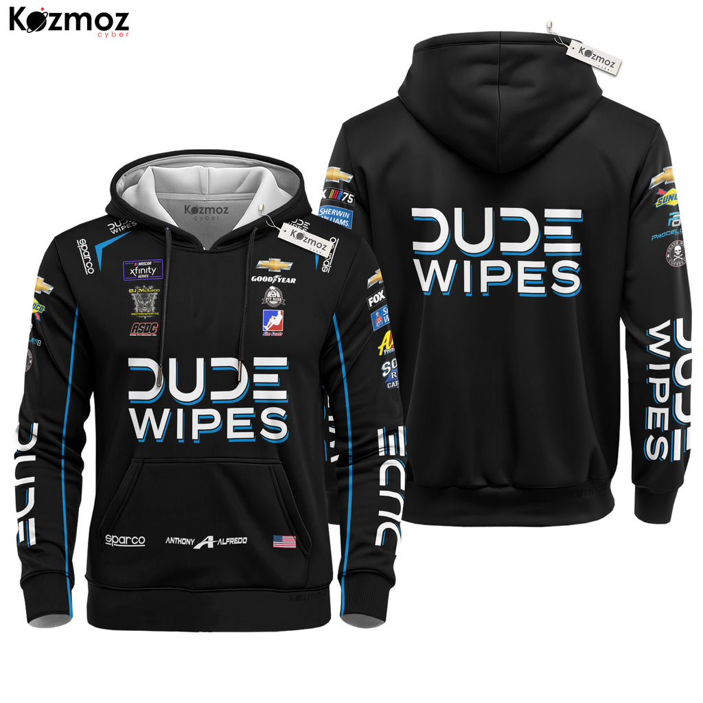 Anthony Alfredo Racing Suit Racing Costume Dude Wipes 2023 Collection - BJ McLeod Motorsports NASCAR Racing Team