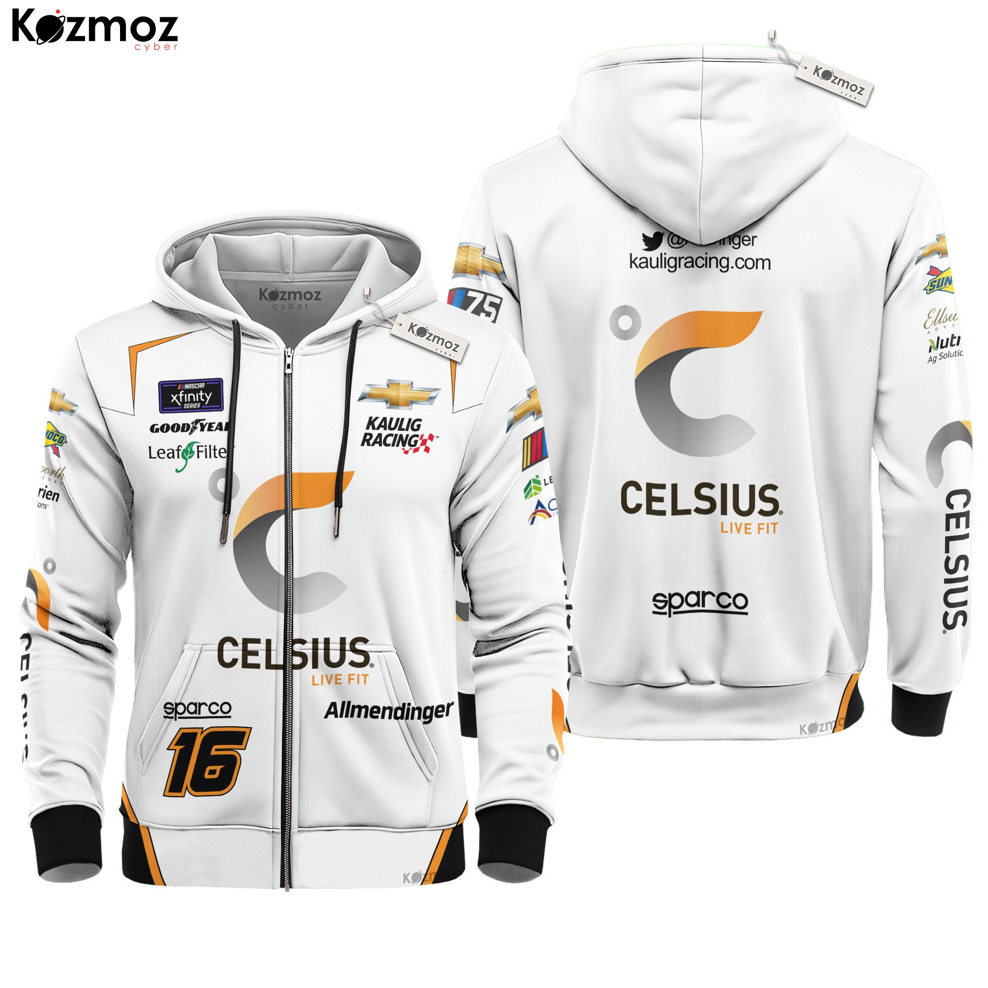 AJ Allmendinger Racing Costume Celsius 2023 Collection - Kaulig NASCAR Racing Team