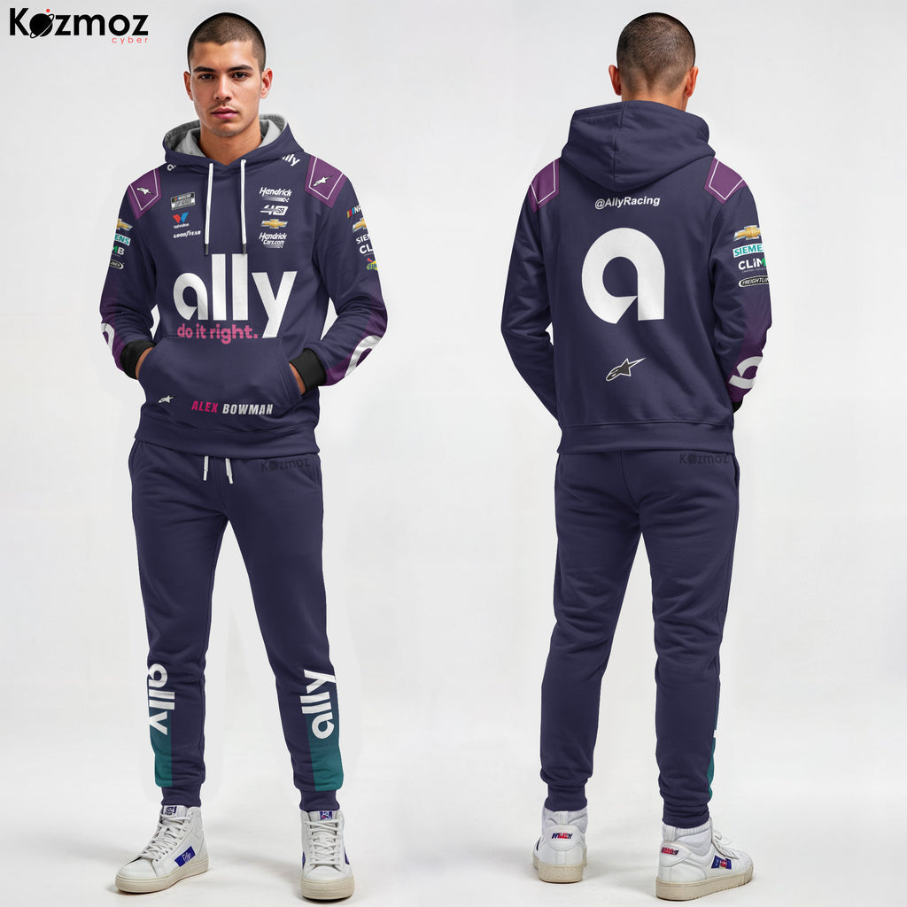Alex Bowman Racing Costume Ally Purple 2024 Collection - Hendrick Motorsports NASCAR Racing Team