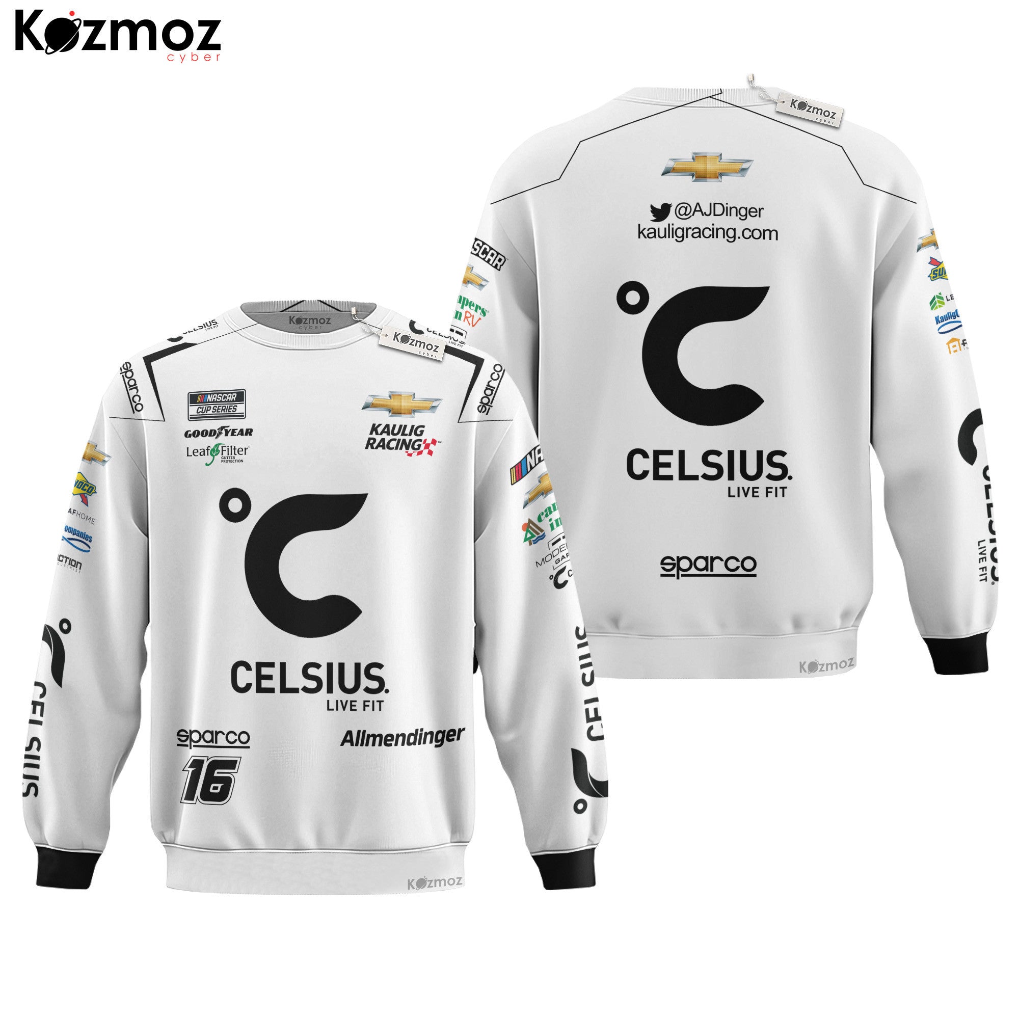 AJ Allmendinger Racing Suit Celsius 2024 Collection - NASCAR Racing Team