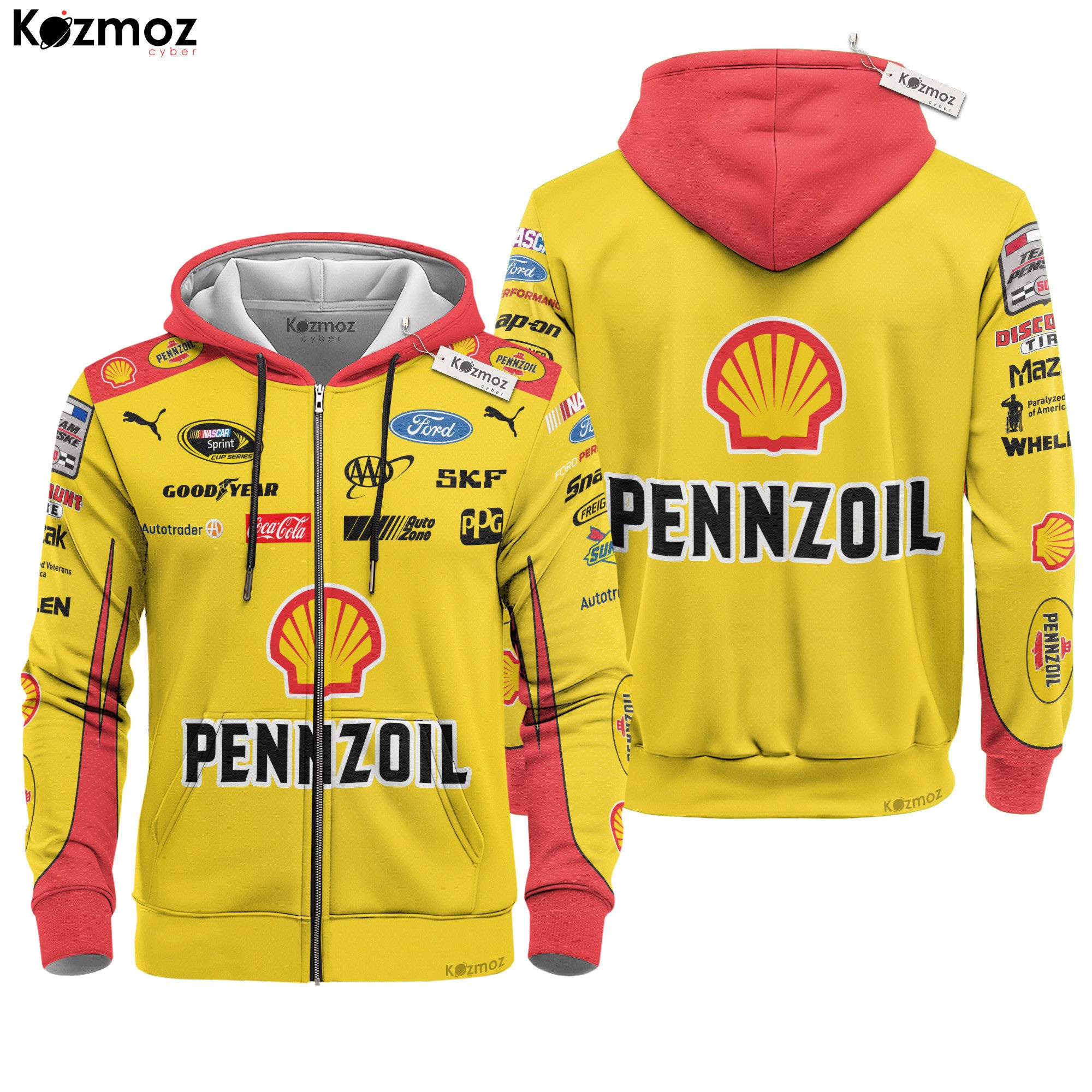 Joey Logano Racing Suit Shell-Pennzoil #22 2018 Collection - NASCAR Racing Team