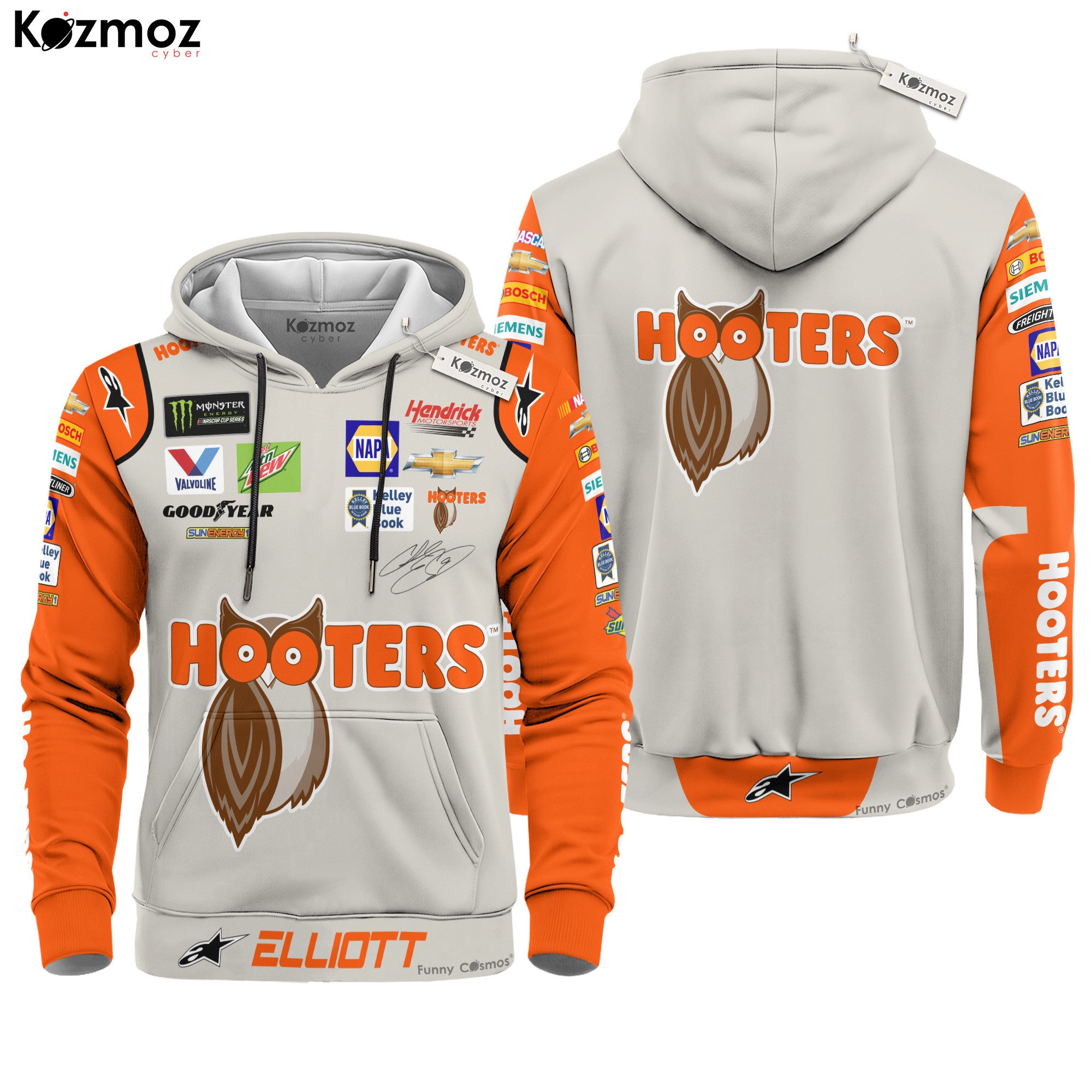Chase Elliott Racing Firesuit Costume Hooters COA 2018 Collection - Hendrick Motorsports NASCAR Racing Team
