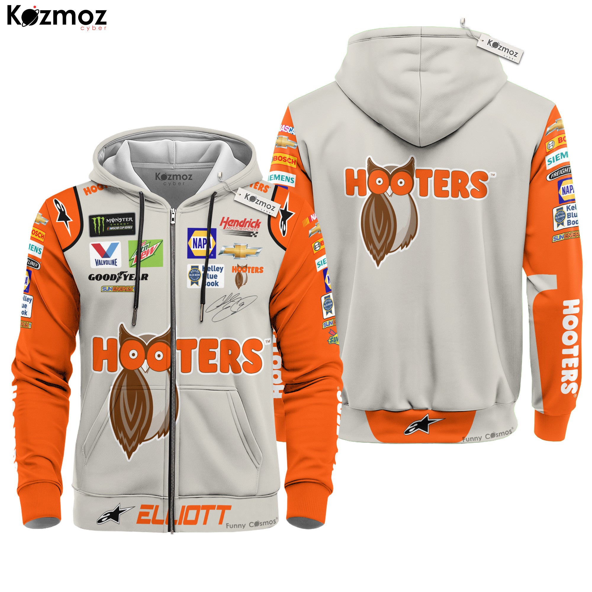Chase Elliott Racing Firesuit Costume Hooters COA 2018 Collection - Hendrick Motorsports NASCAR Racing Team