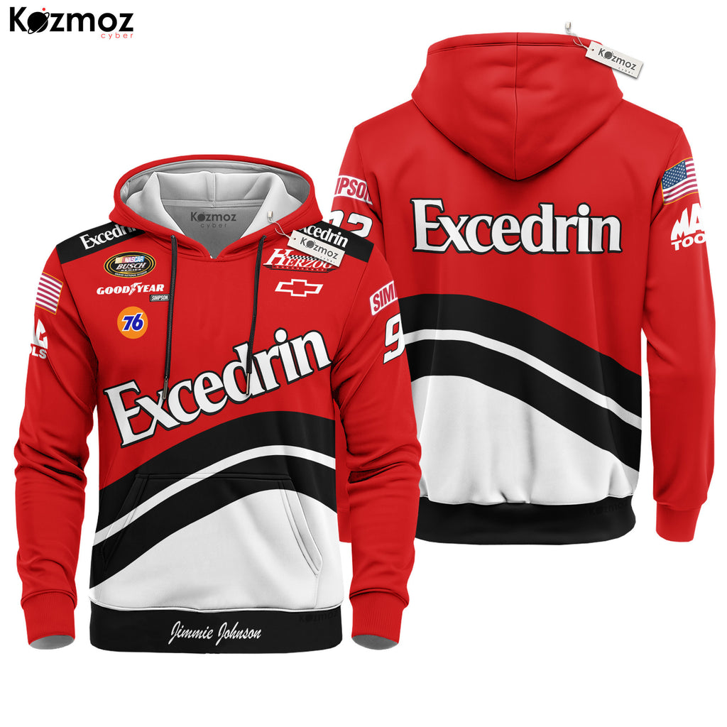 Jimmie Johnson Racing Costume 2001 Herzog Excedrin Collection - Hendrick Motorsports NASCAR Racing Team