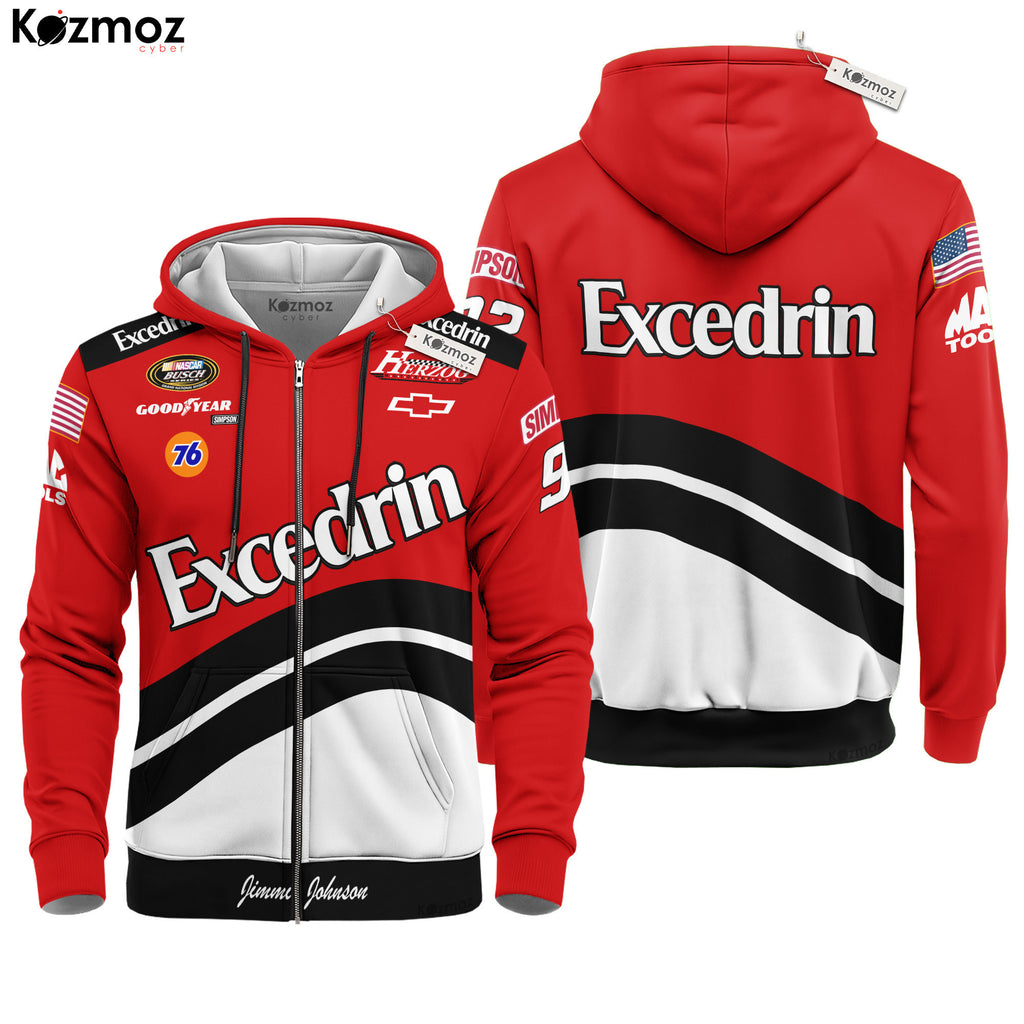 Jimmie Johnson Racing Costume 2001 Herzog Excedrin Collection - Hendrick Motorsports NASCAR Racing Team