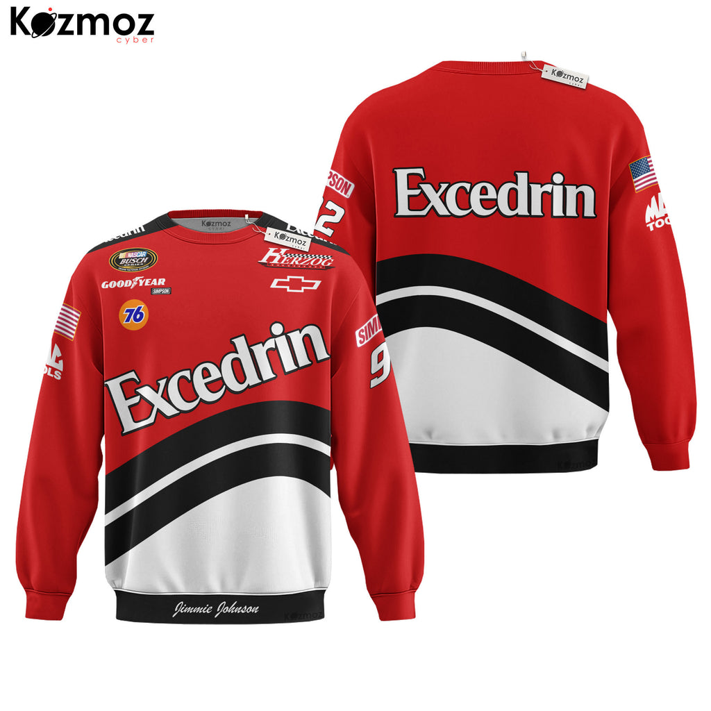 Jimmie Johnson Racing Costume 2001 Herzog Excedrin Collection - Hendrick Motorsports NASCAR Racing Team