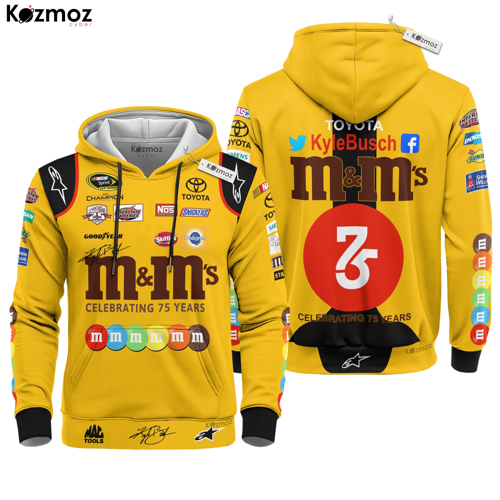 Kyle Busch Racing Costume Signed & Race-Used 2015 - M&M's NASCAR Cup Series Racing Team
