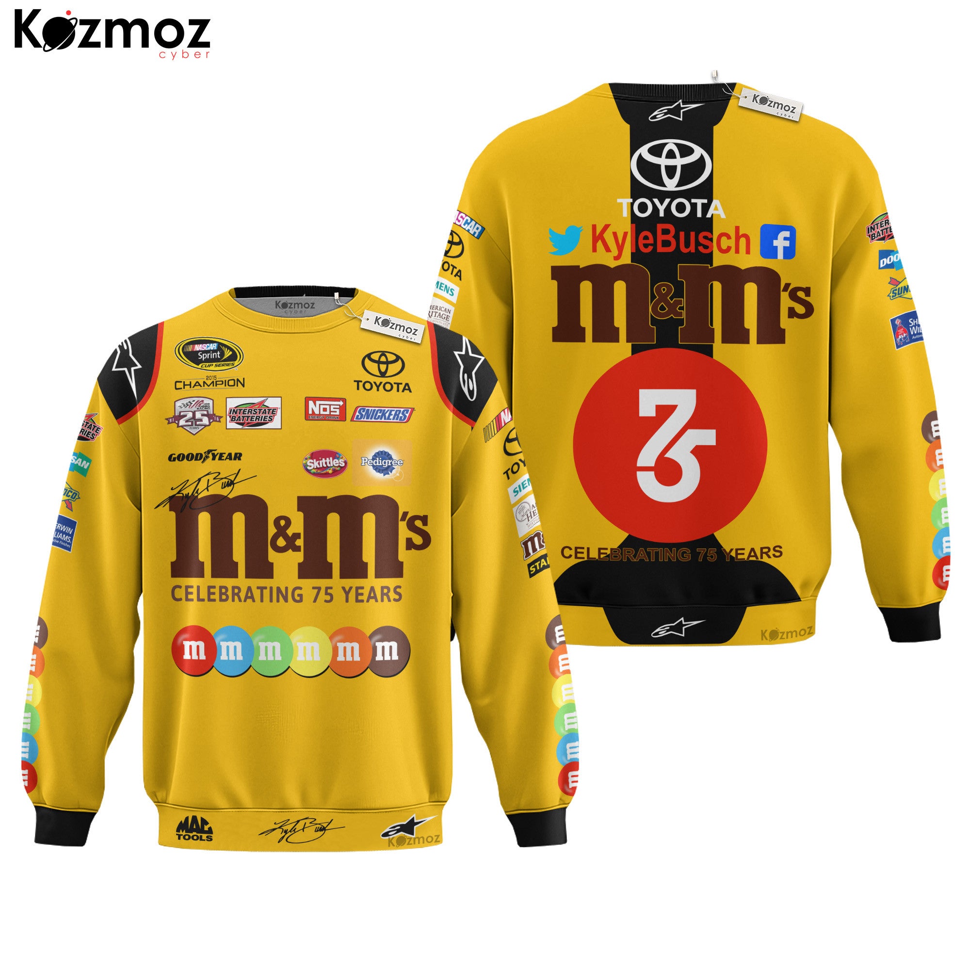 Kyle Busch Racing Costume Signed & Race-Used 2015 - M&M's NASCAR Cup Series Racing Team
