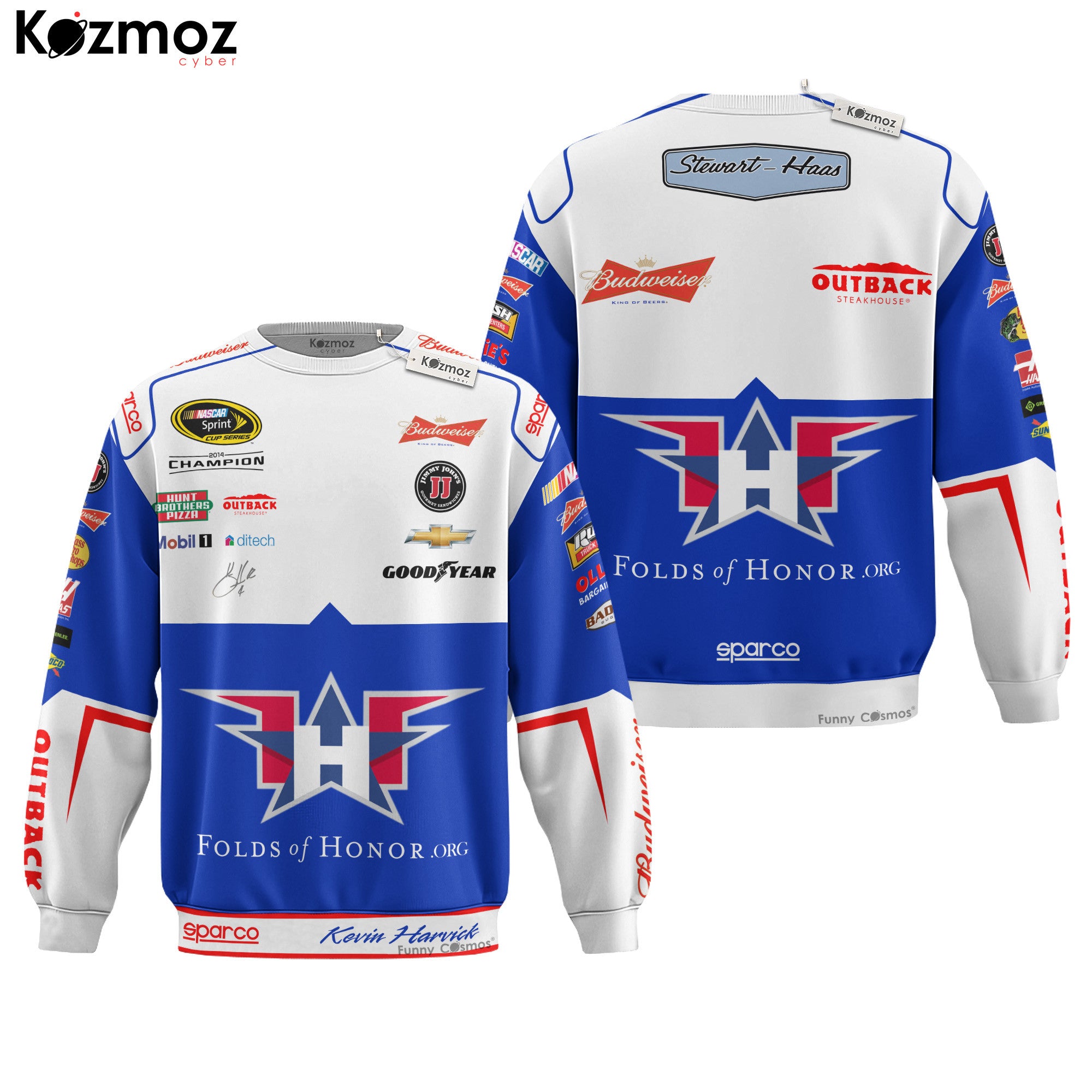 Kevin Harvick Racing Firesuit Costume 2015 Toyota-Save Mart 350 Collection - Stewart-Haas NASCAR Racing Team