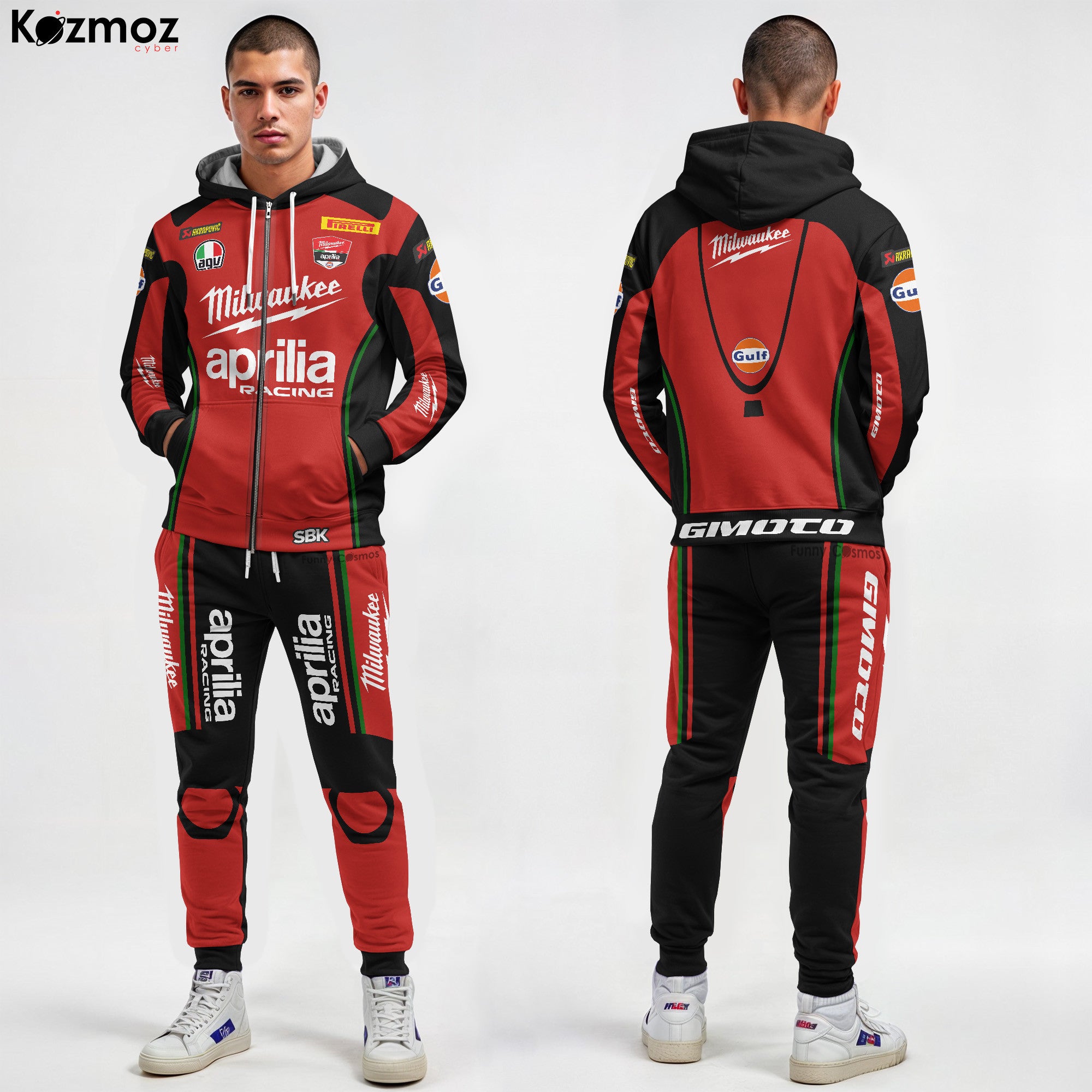 Milwaukee Aprilia Racing Costume - WSBK 2017 Black And Red Version