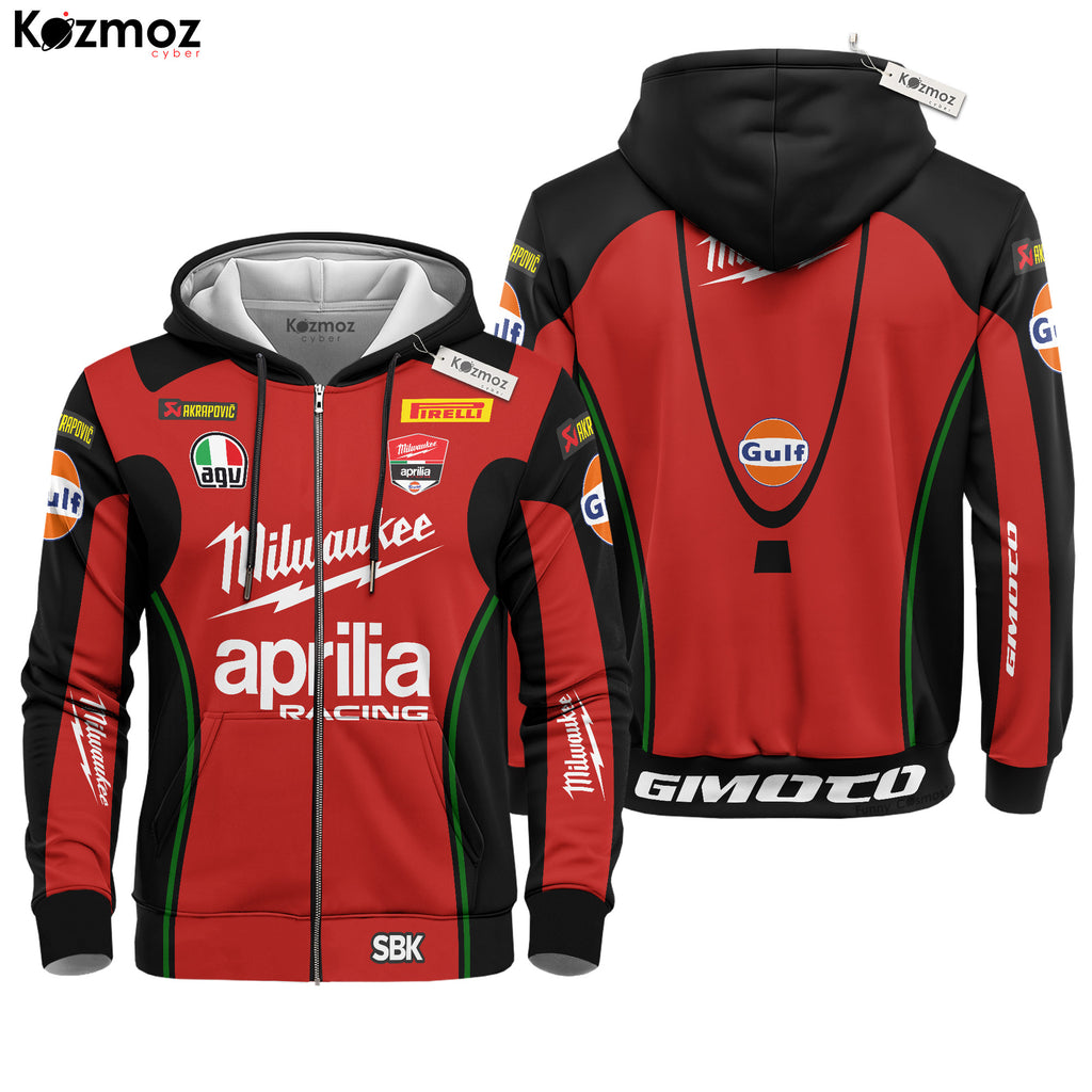 Milwaukee Aprilia Racing Costume - WSBK 2017 Black And Red Version