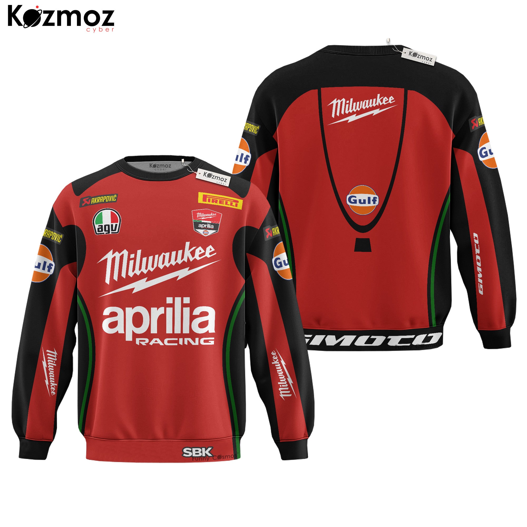 Milwaukee Aprilia Racing Costume - WSBK 2017 Black And Red Version