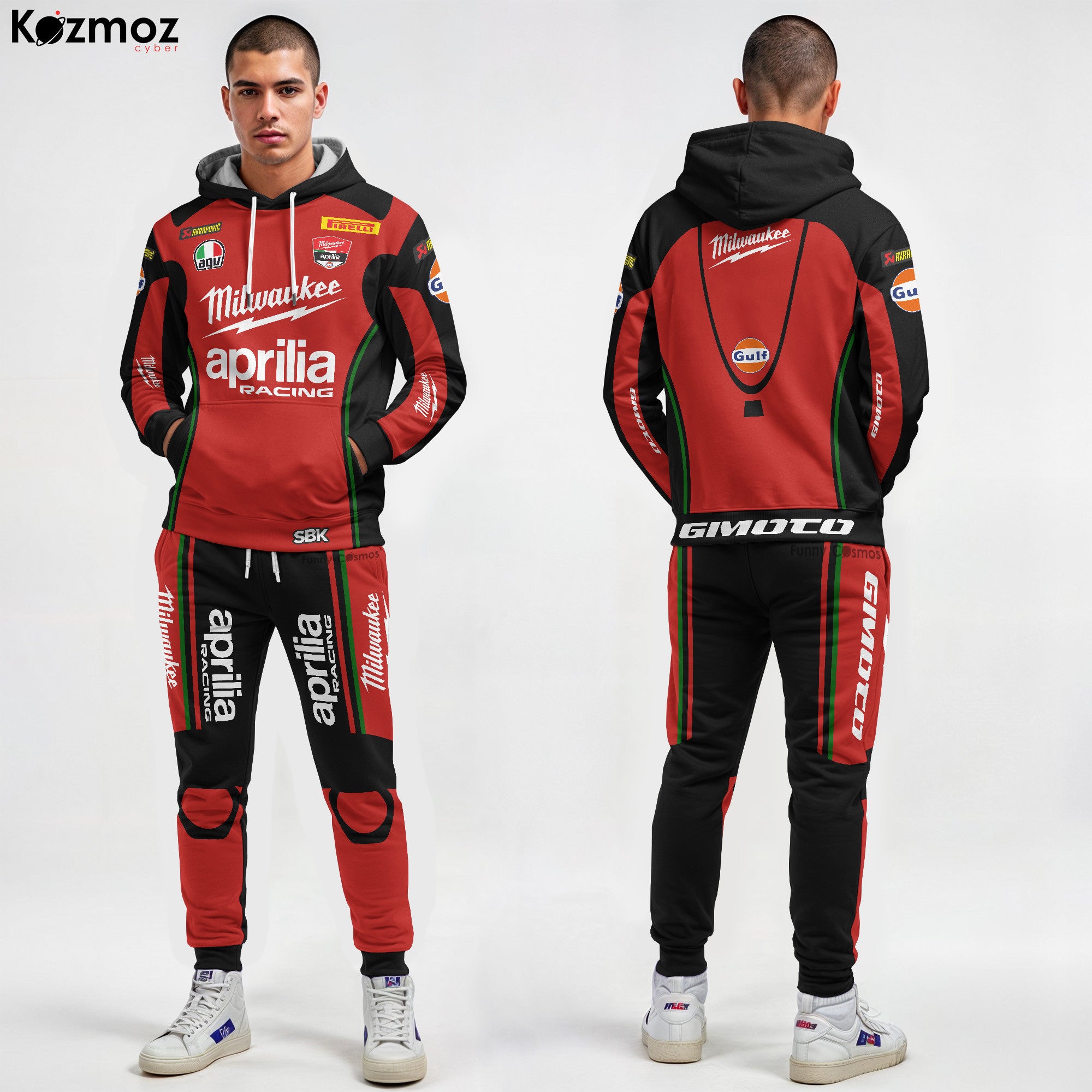 Milwaukee Aprilia Racing Costume - WSBK 2017 Black And Red Version