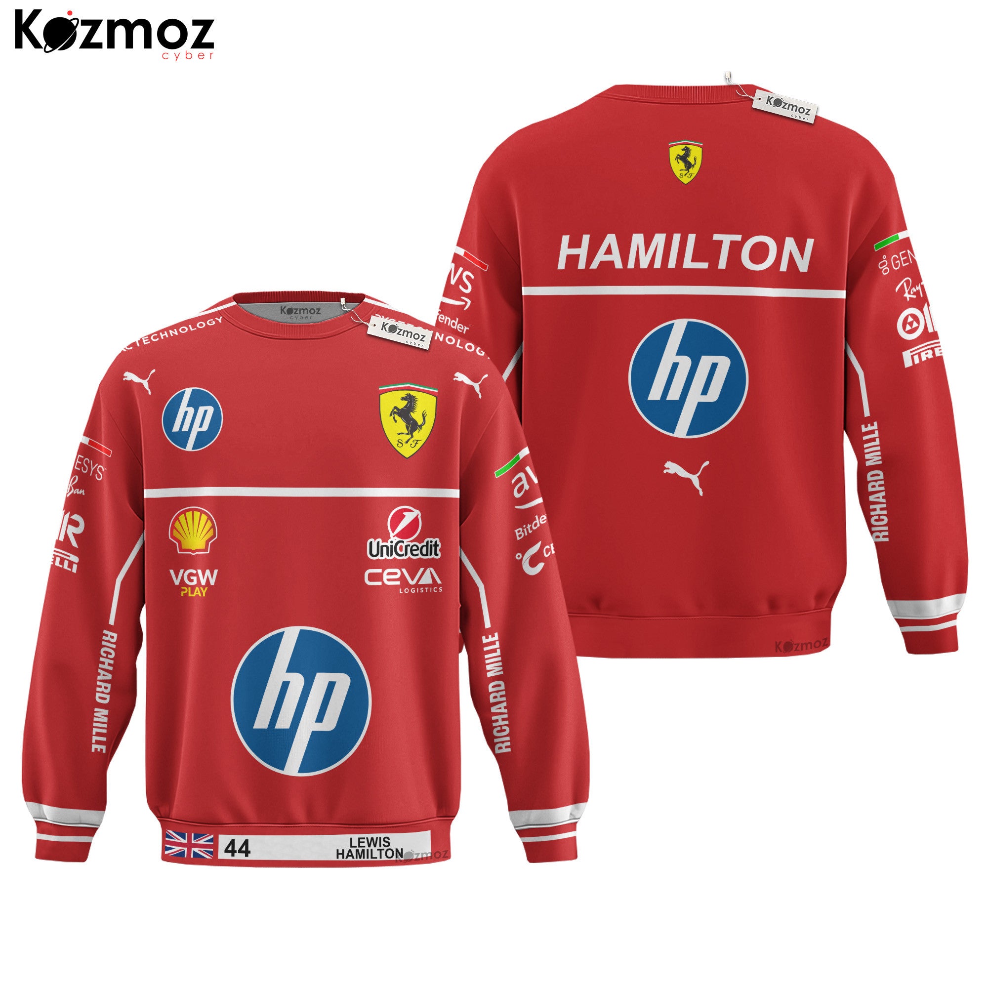 Lewis Hamilton Racing Costume HP 2025 Collection - SF Racing Team -