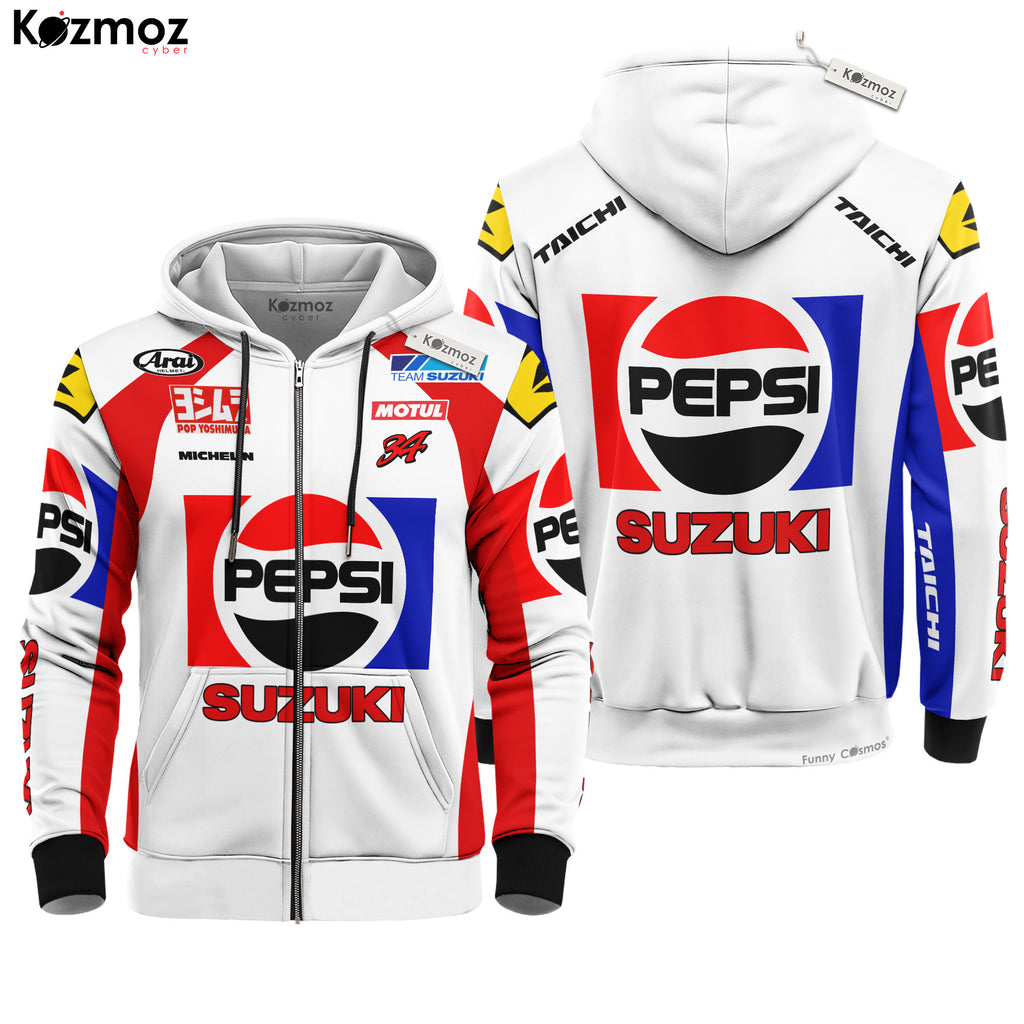 Kevin Schwantz Racing Costume Suit 1993 - Pepsi Suzuki MotoGP