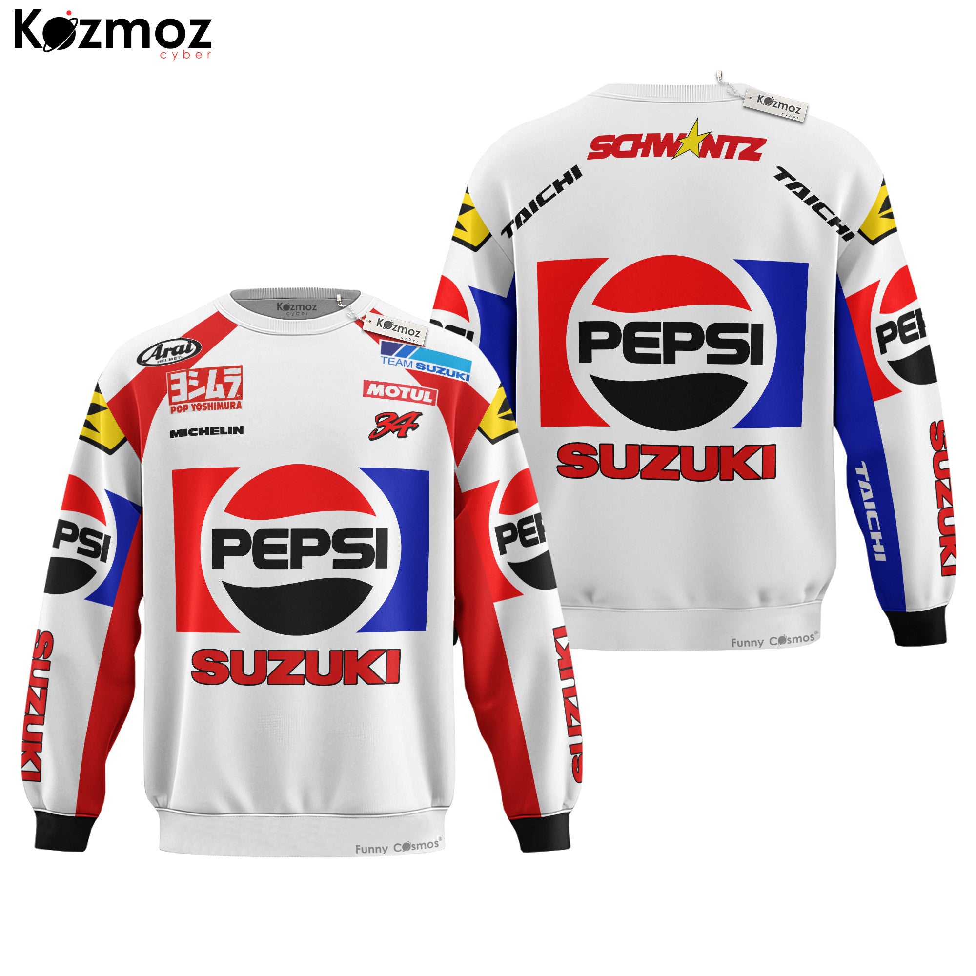 Kevin Schwantz Racing Costume Suit 1993 - Pepsi Suzuki MotoGP