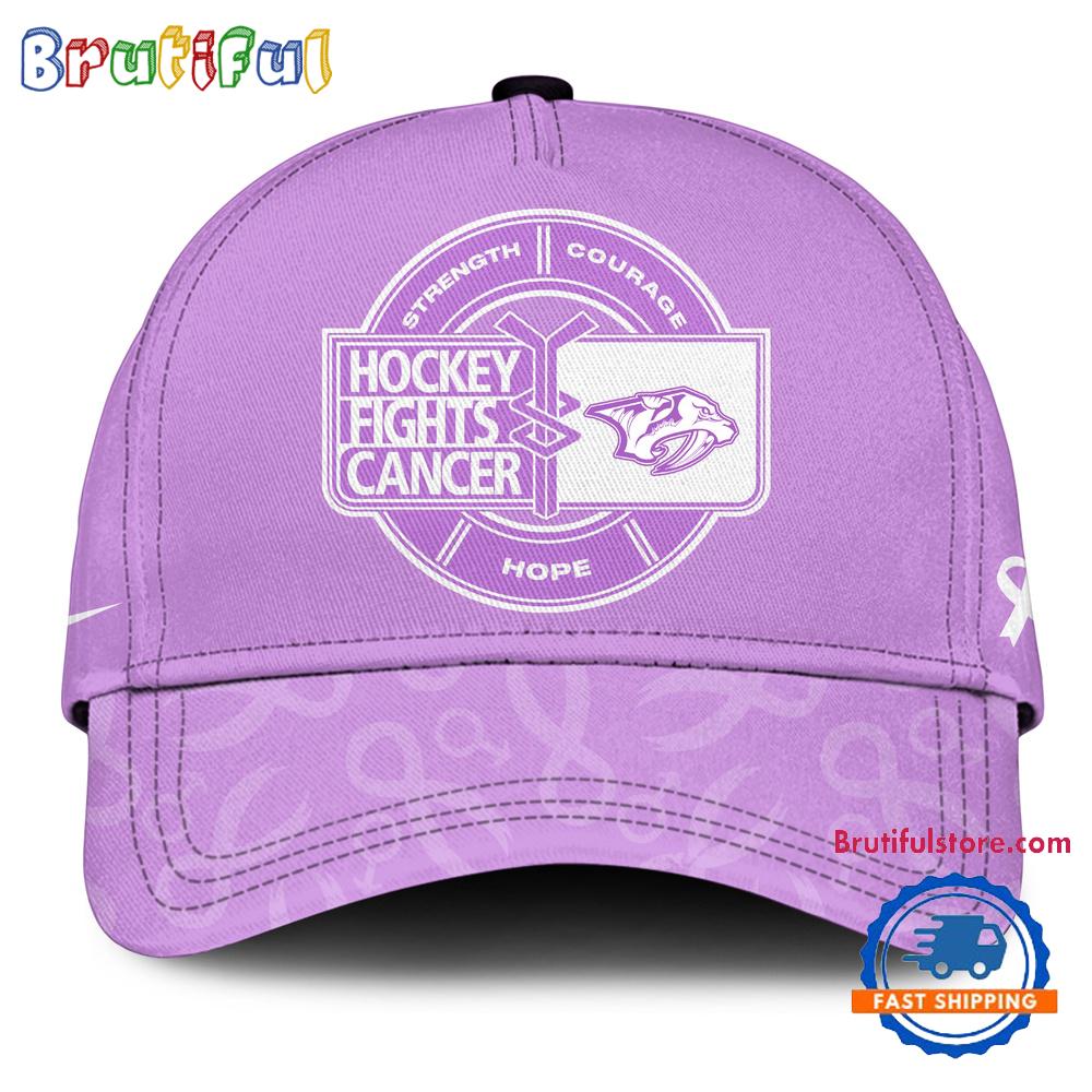 Nashville Predators 2025 Nhl Hockey Fights Cancer Limited Edition Cap