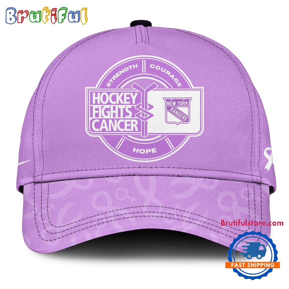 New York Rangers 2025 Nhl Hockey Fights Cancer Limited Edition Cap