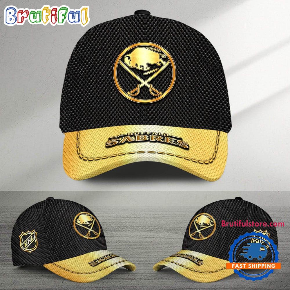 Nhl Buffalo Sabres Black And Gold Design Cap Hats