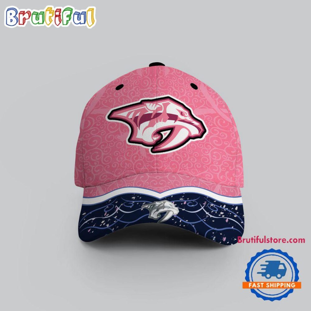 Nhl Nashville Predators Hockey Fights Against Cancer Design Cap