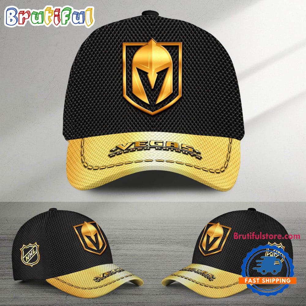 Nhl Vegas Golden Knights Black And Gold Design Cap Hats