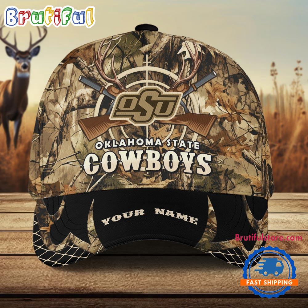 Oklahoma State Cowboys Camo Hunting Cap, Sport Team Camo Hunting Hats