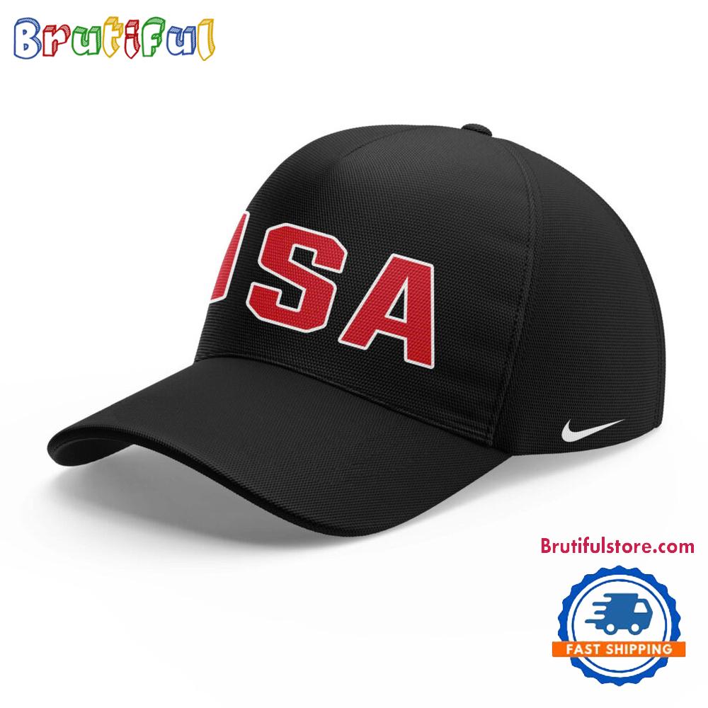 Usa Softball Team 2025 Black Cap